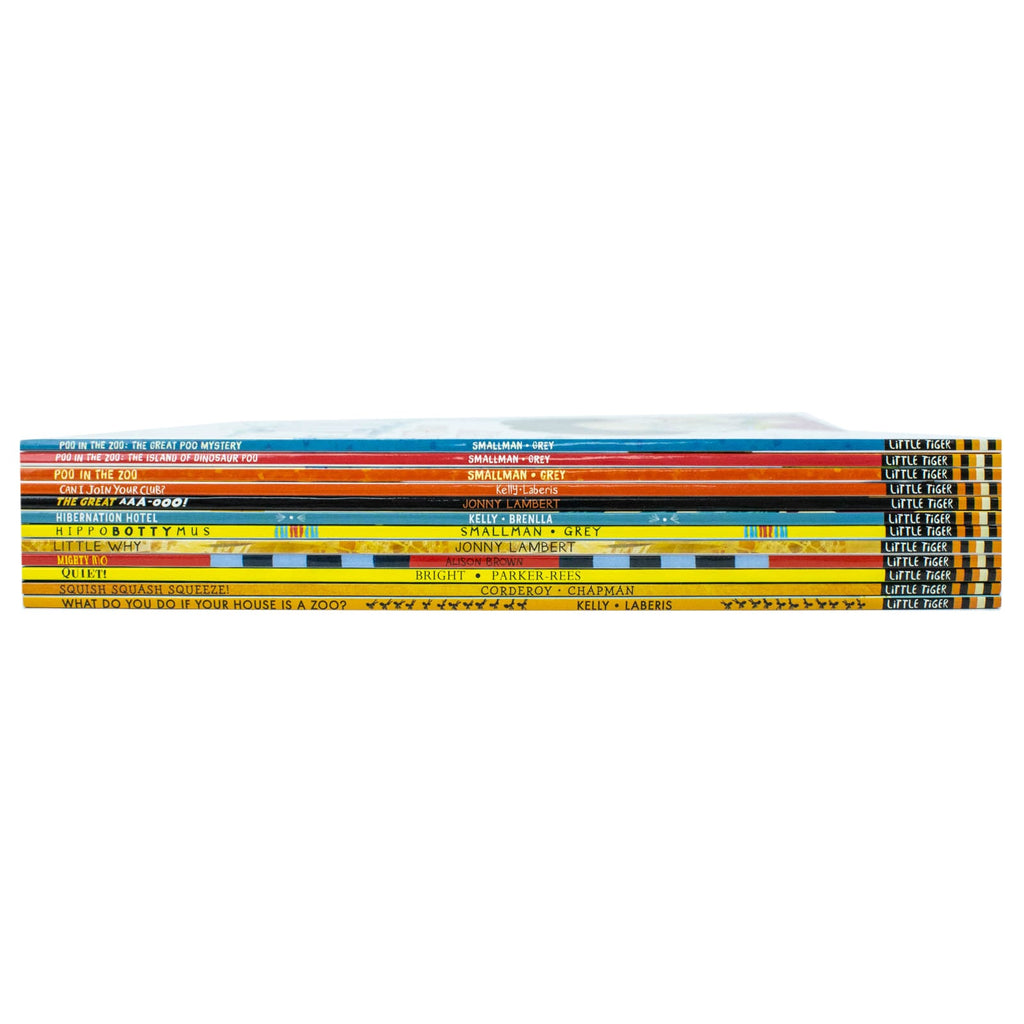 The Zoo Series Children Picture Stories 12 Books Collection Set (Poo in the Zoo, The Great Poo Mystery, The Island of Dinosaur Poo, Little Why, Mighty Mo, Quiet!, Hippobottymus & More)