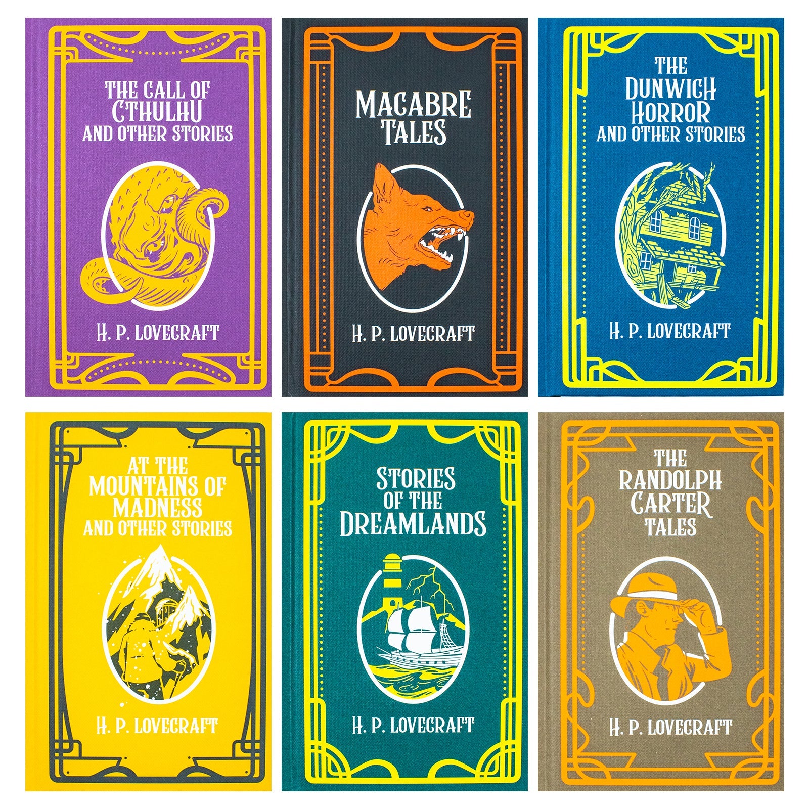 The H.P. Lovecraft 6 Book Hardback Collection: Macrabre Tales, Stories of the Dreamlands, The Randolph Carter Tales,The Call of Cthulhu & Other Stories