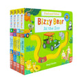 Bizzy Bear Find & Follow Series 4 Books Set (At The Zoo, On The Farm, At The Dinosaur Park, Under The Sea)