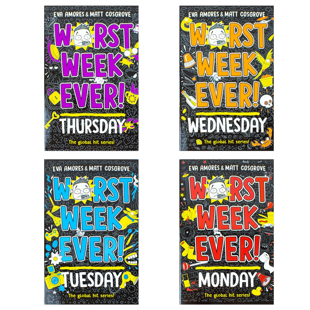 Worst Week Ever! Series 4 Books Collection Set (Monday, Tuesday, Wednesday, Thursday)