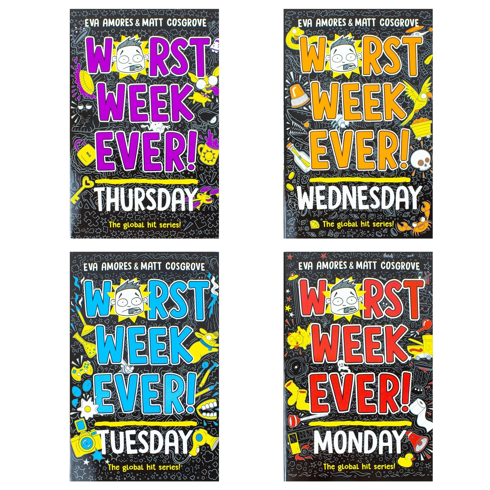 Worst Week Ever! Series 4 Books Collection Set (Monday, Tuesday, Wednesday, Thursday)
