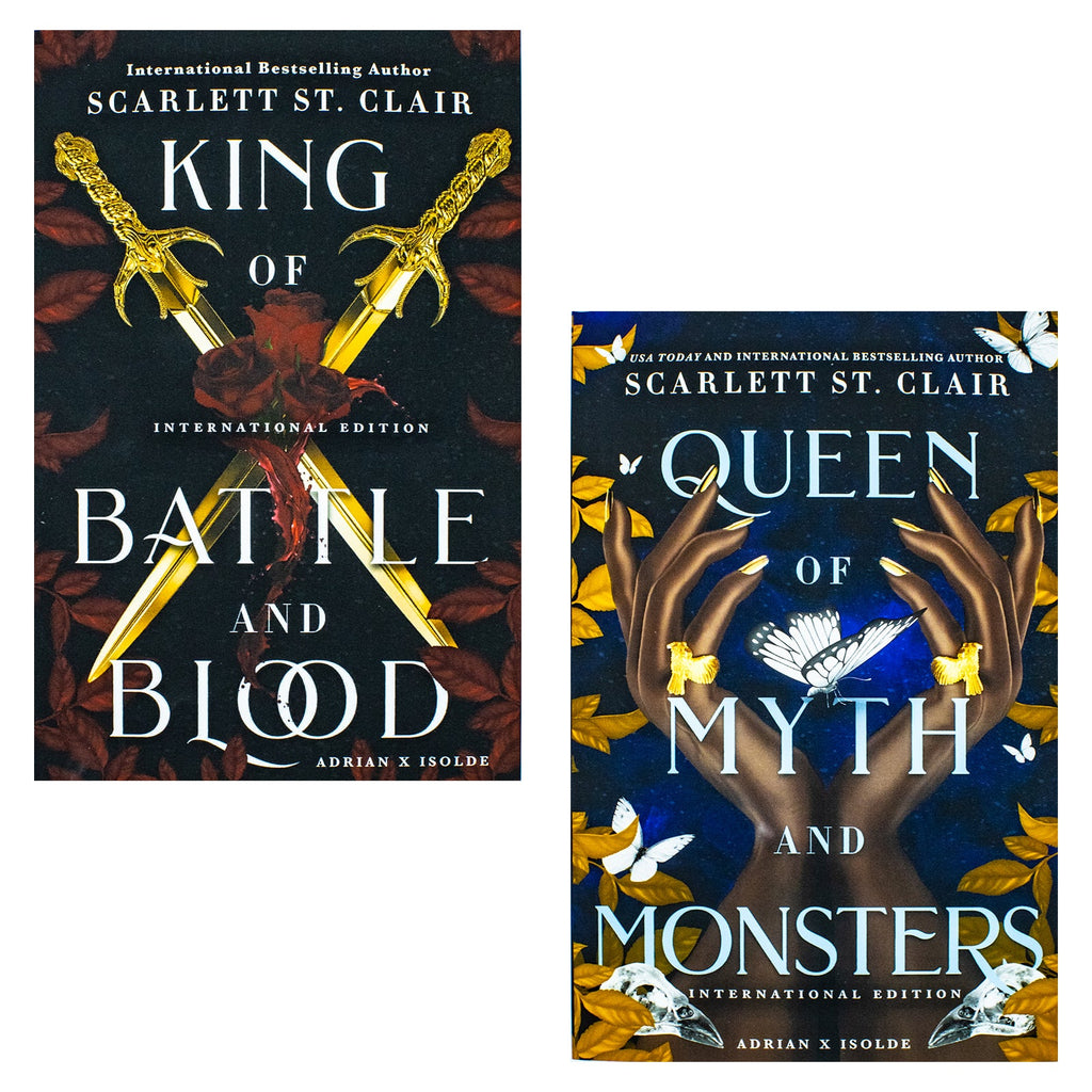 Adrian X Isolde Series Collection 2 Books Set By Scarlett St Clair (King of Battle and Blood, Queen of Myth and Monsters)