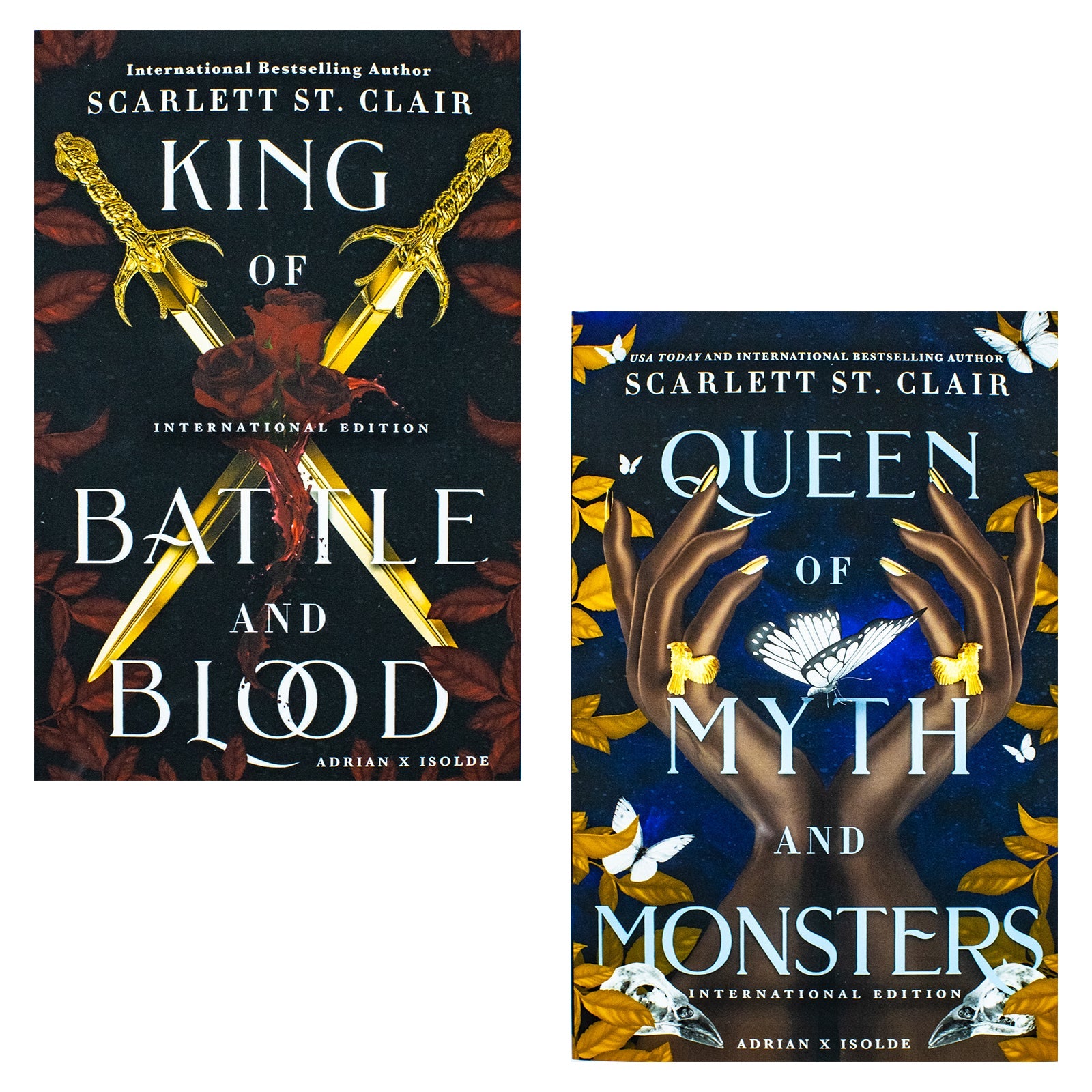 Adrian X Isolde Series Collection 2 Books Set By Scarlett St Clair (King of Battle and Blood, Queen of Myth and Monsters)