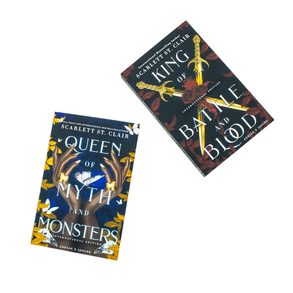 Adrian X Isolde Series Collection 2 Books Set By Scarlett St Clair (King of Battle and Blood, Queen of Myth and Monsters)