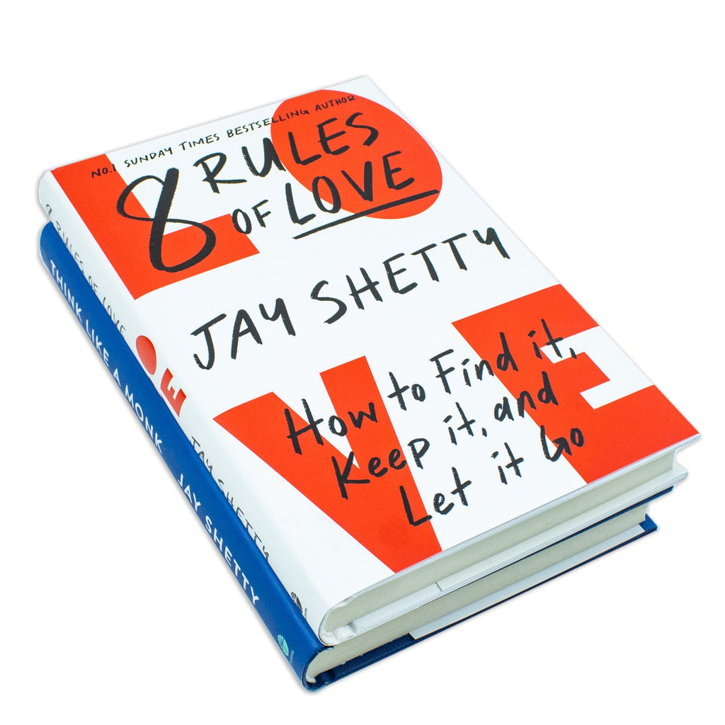 Jay Shetty Collection 2 Books Set (8 Rules of Love [Hardcover], Think Like a Monk [Paperback])