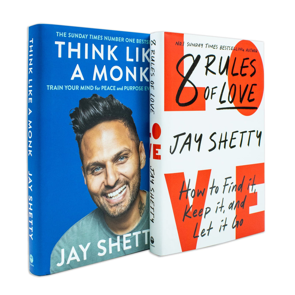 Jay Shetty Collection 2 Books Set (8 Rules of Love [Hardcover], Think Like a Monk [Paperback])