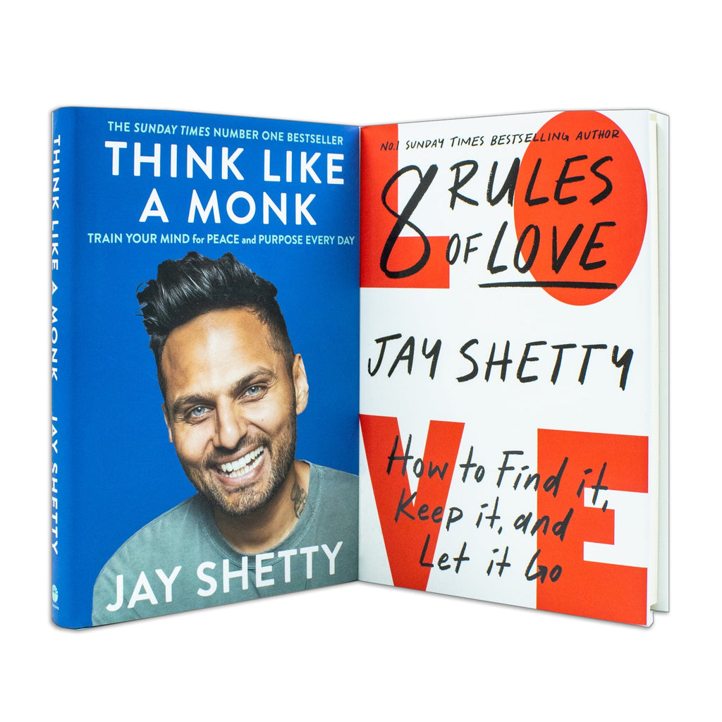 Jay Shetty Collection 2 Books Set (8 Rules of Love [Hardcover], Think Like a Monk [Paperback])