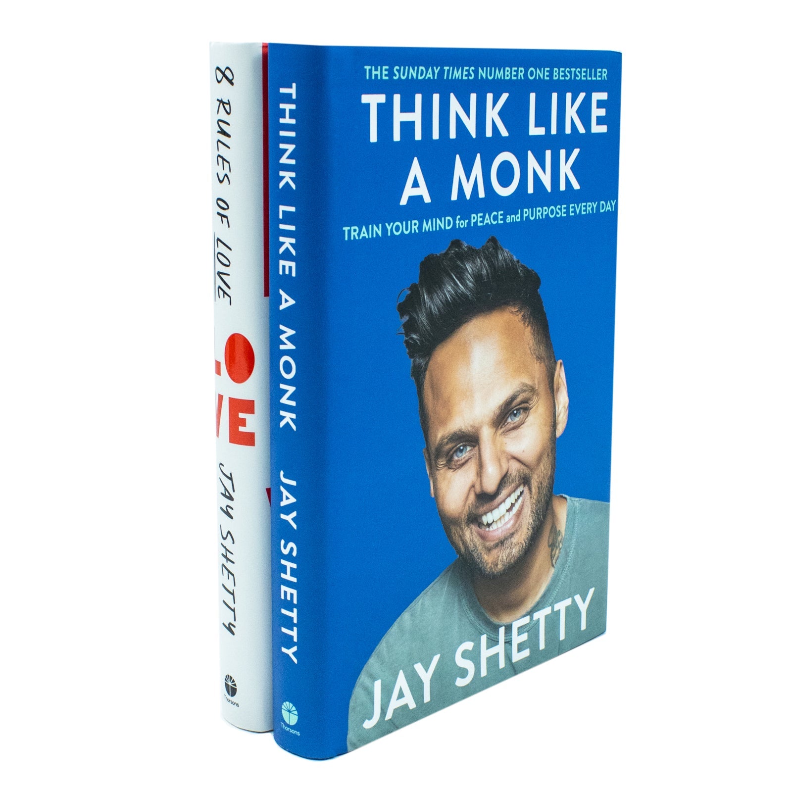 Jay Shetty Collection 2 Books Set (8 Rules of Love [Hardcover], Think Like a Monk [Paperback])