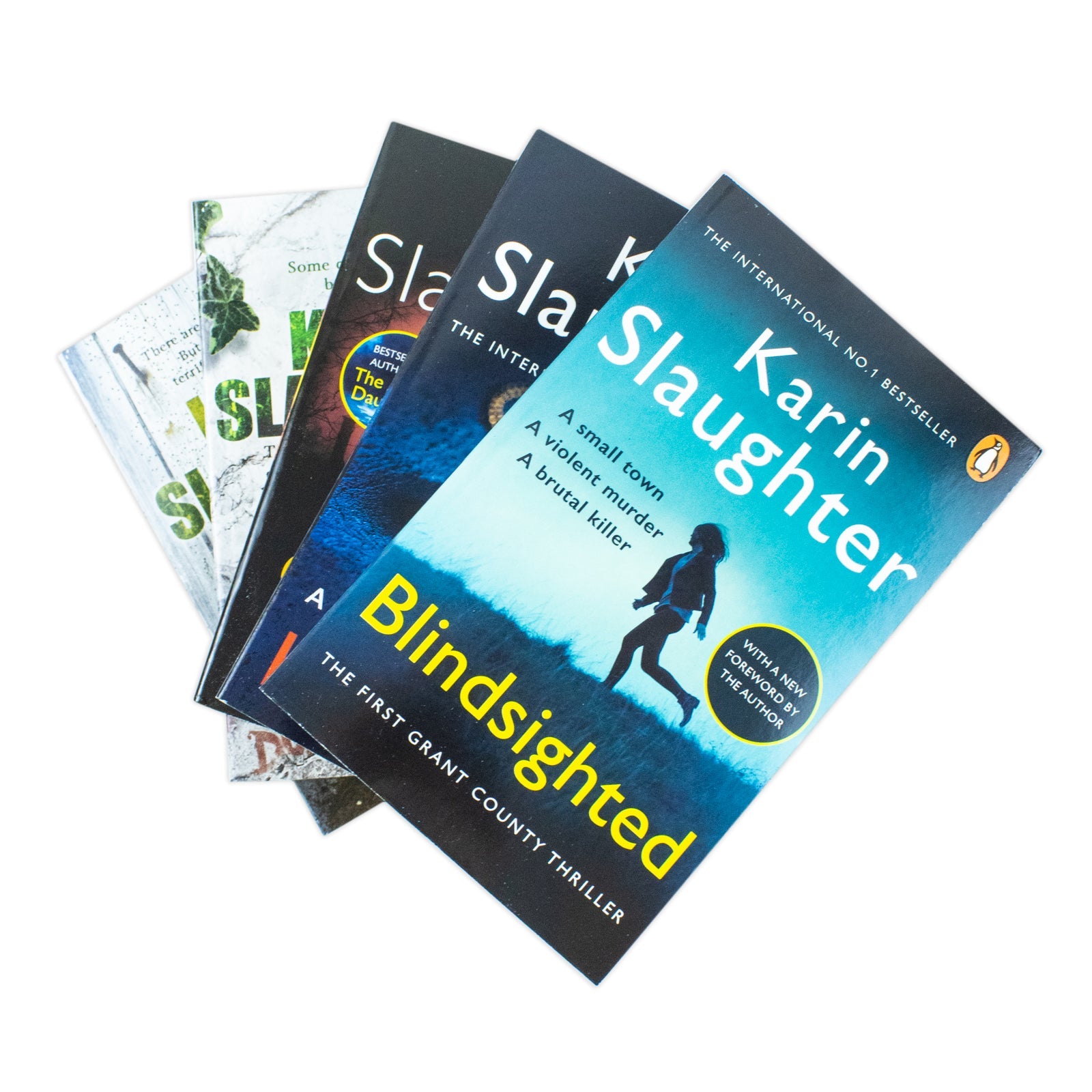 Grant County Series 5 Books Collection Set By Karin Slaughter (Blindsighted, Kisscut, A Faint Cold Fear, Indelible & Faithless)