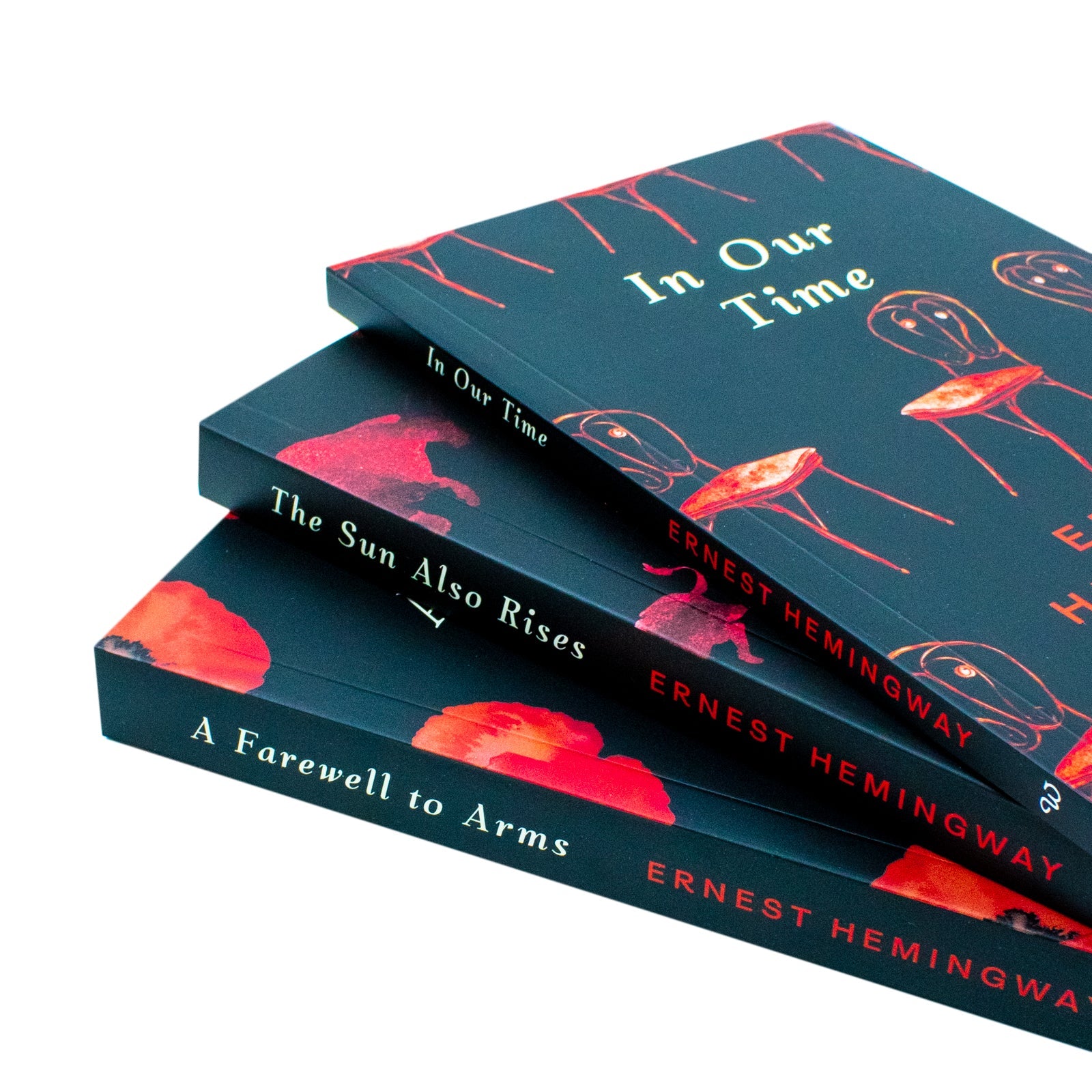 Selected Works of Ernest Hemingway 3 Books Set (In Our Time, The Sun Also Rises, A Farewell to Arms)