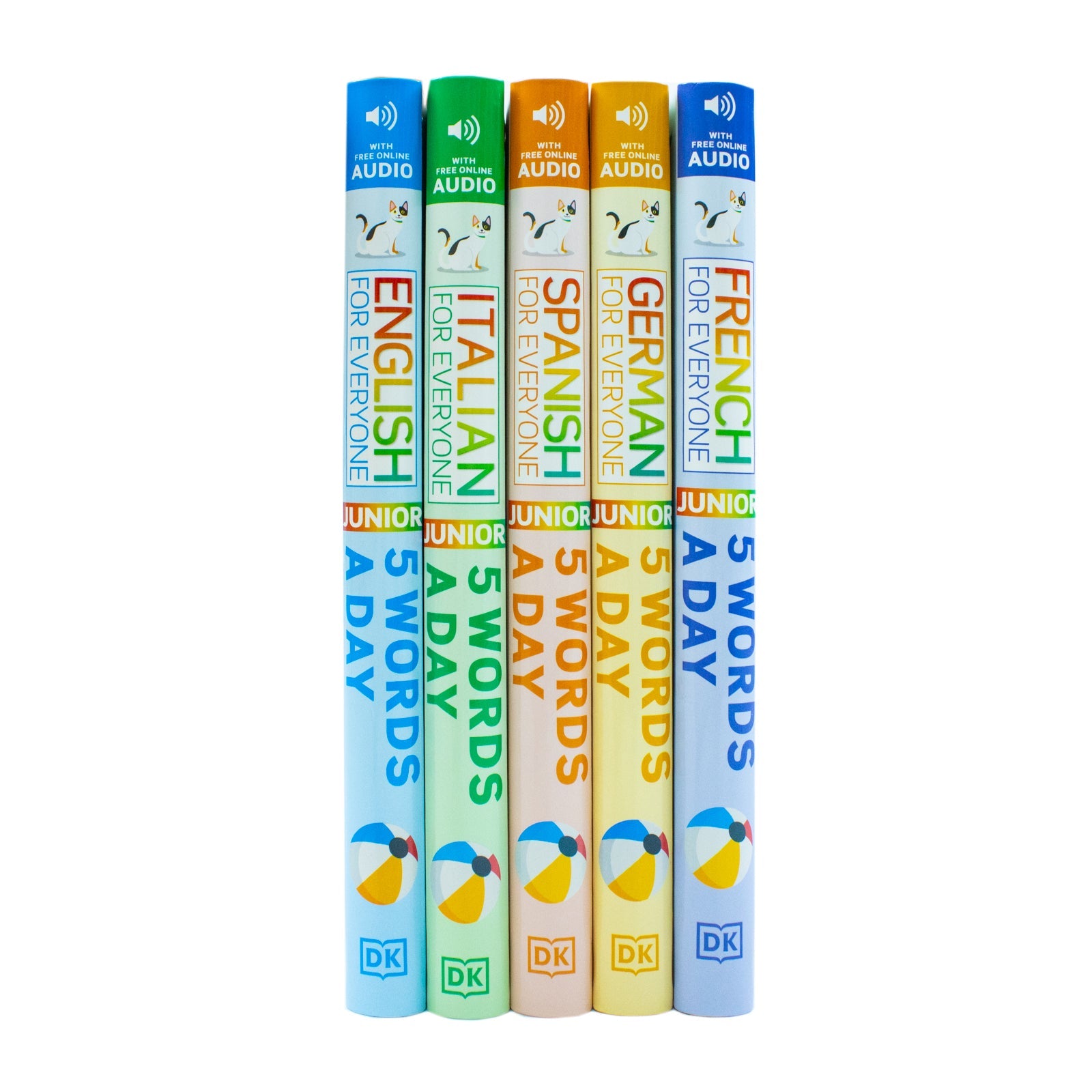 5 Words a Day series 5 Books Collection Set By DK (French, Italian, German, Spanish, English)