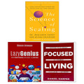 Lazy Genius, The Science of Scaling(HB), Focused Living 3 Books Collection Set