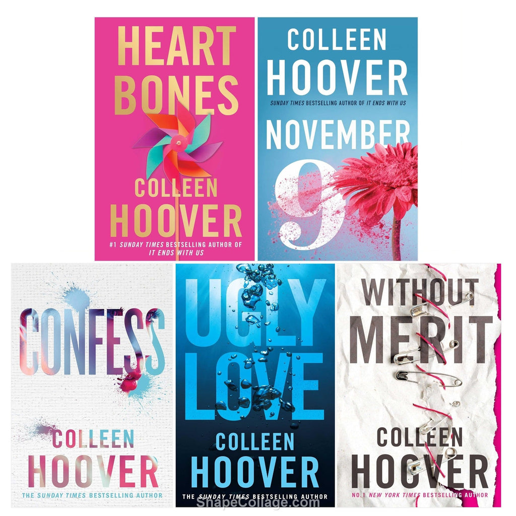 Colleen Hoover 5 Books Collection Set – Ugly Love, November 9, Confess, Heart Bones & Without Merit
