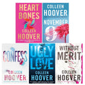 Colleen Hoover 5 Books Collection Set – Ugly Love, November 9, Confess, Heart Bones & Without Merit