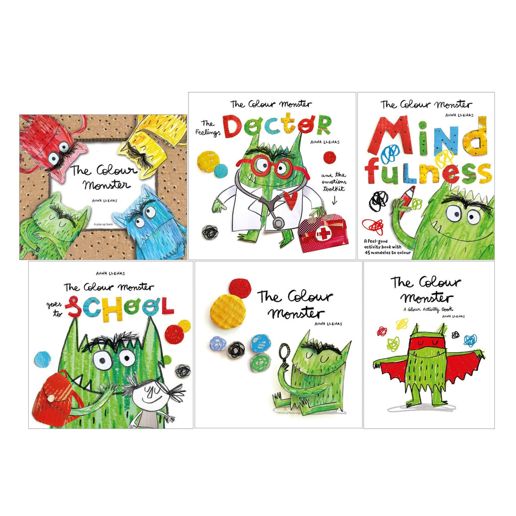 Anna Llenas The Colour Monster Collection 6 Books Set (The Colour Monster, A Colour Activity Book, Goes to School, The Colour Monster Pop-Up,The Colour Monster: The Feelings Doctor, Mindfulness)