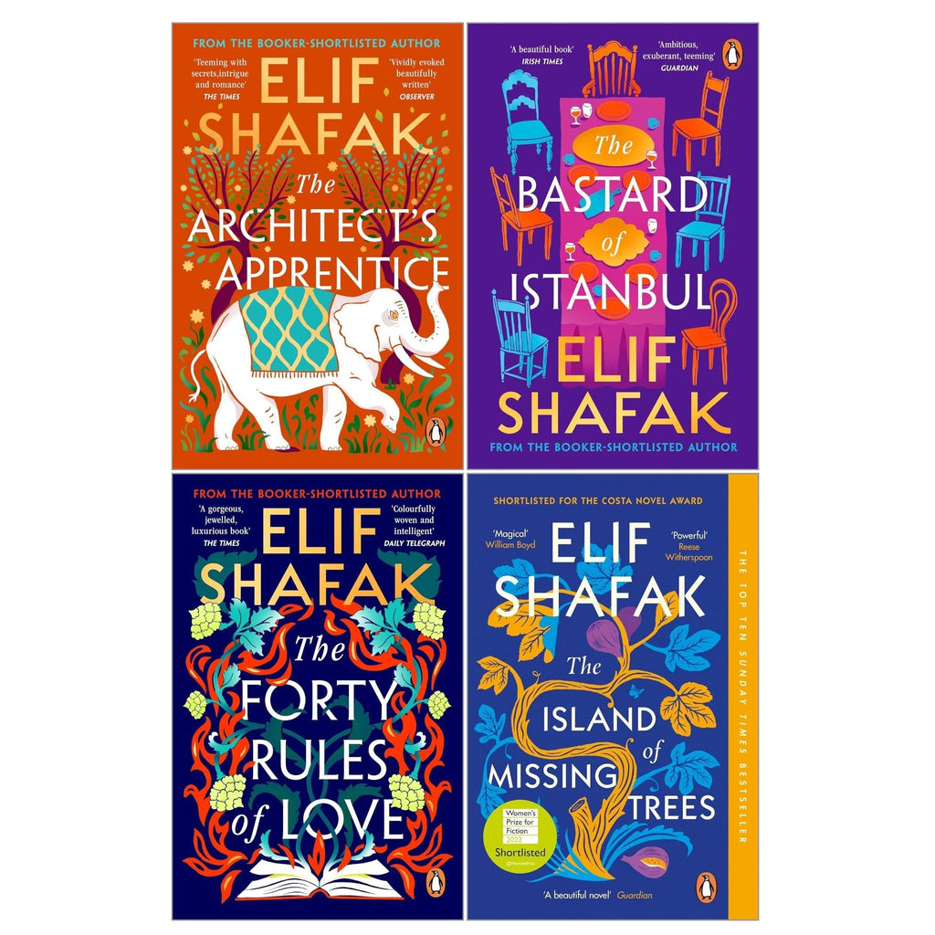 Elif Shafak Collection 4 Books Set (The Forty Rules of Love, The Bastard of Istanbul, The Architect's Apprentice, The Island of Missing Trees)