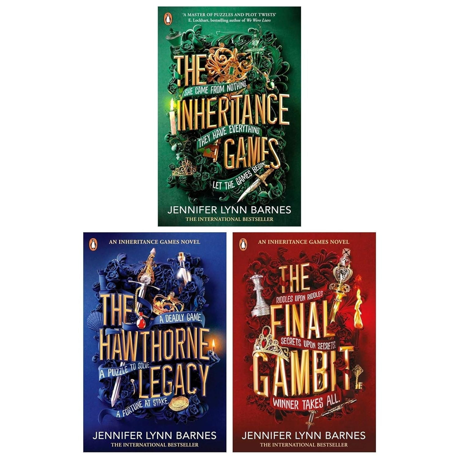 The Inheritance Games Series 3 Books Collection Set By Jennifer Lynn Barnes (The Inheritance Games, The Hawthorne Legacy & The Final Gambit)