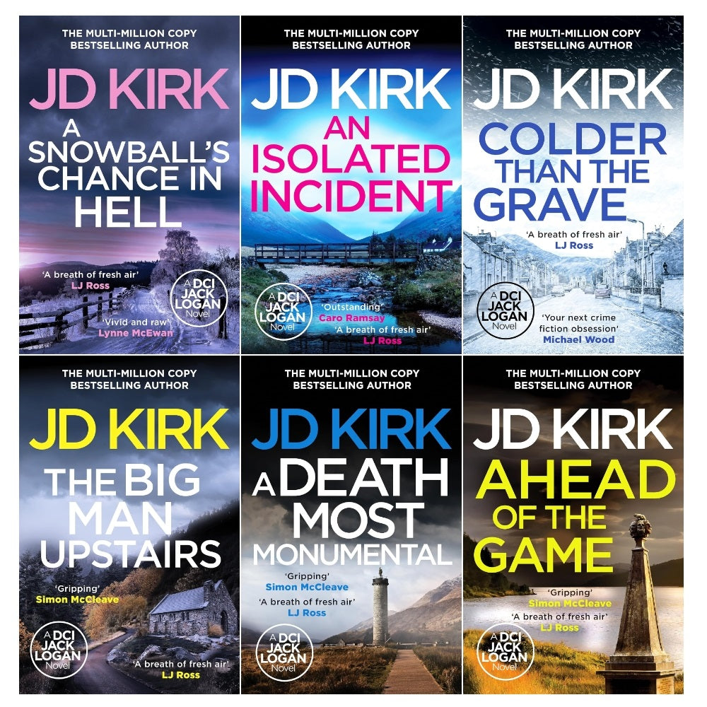 DCI Logan Crime Thrillers 7-12 Books Collection Set By JD Kirk (Ahead of the Game, Colder Than the Grave, An Isolated Incident, The Big Man Upstairs, Snowball's Chance in Hell &amp; MORE)