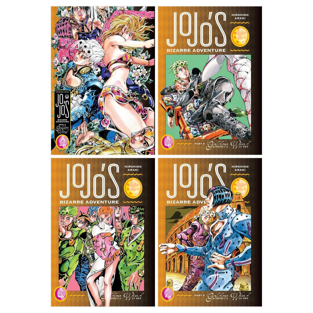 JoJo's Bizarre Adventure Part 5- Golden Wind Series 4 Books Collection Set (Vol 6-9) by Hirohiko Araki