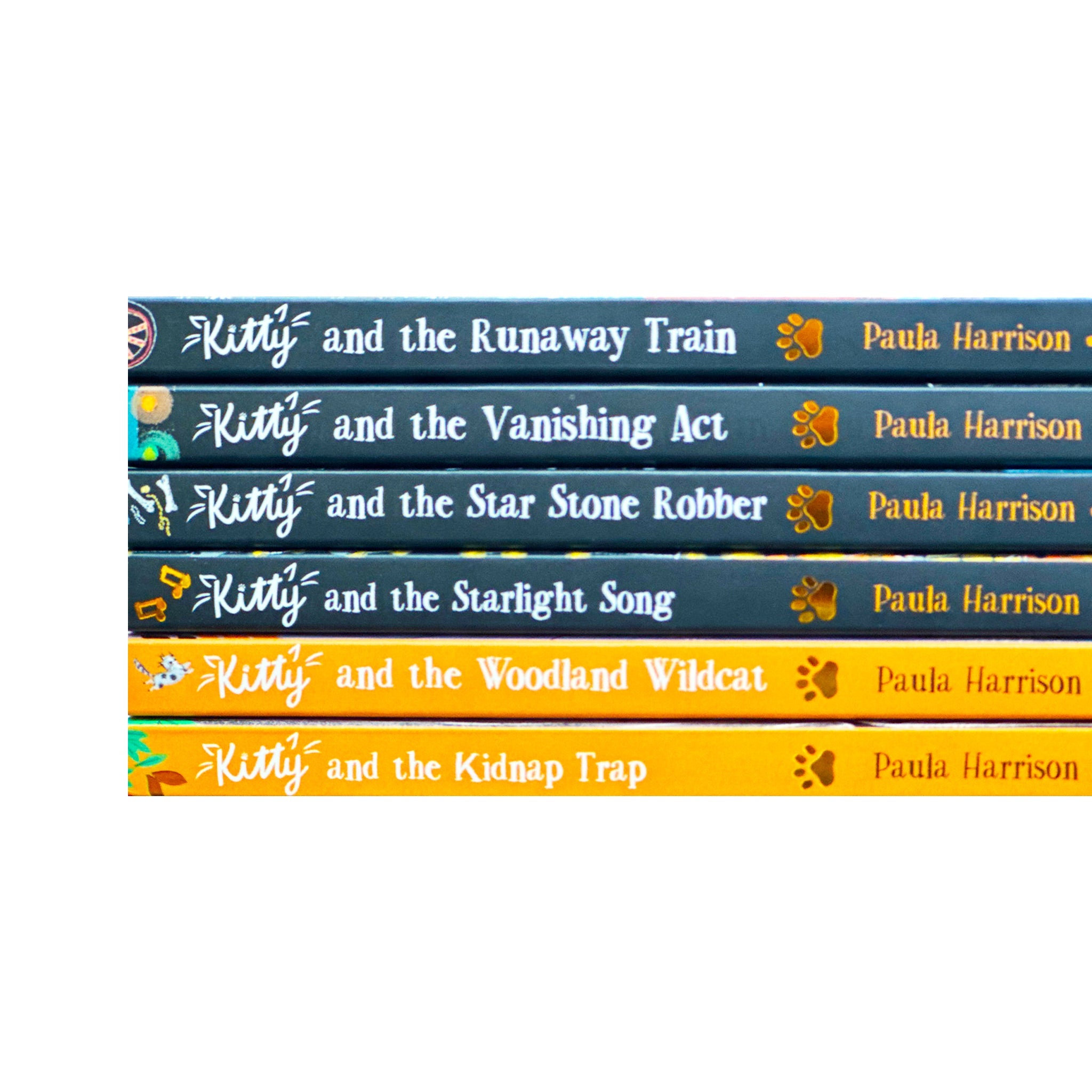 Paula Harrison Kitty Series 6 Books Set (Books 7-12) (Runaway Train, Vanishing Act, Star Stone Robber, Starlight Song, Woodland Wildcat, Kidnap Trap)