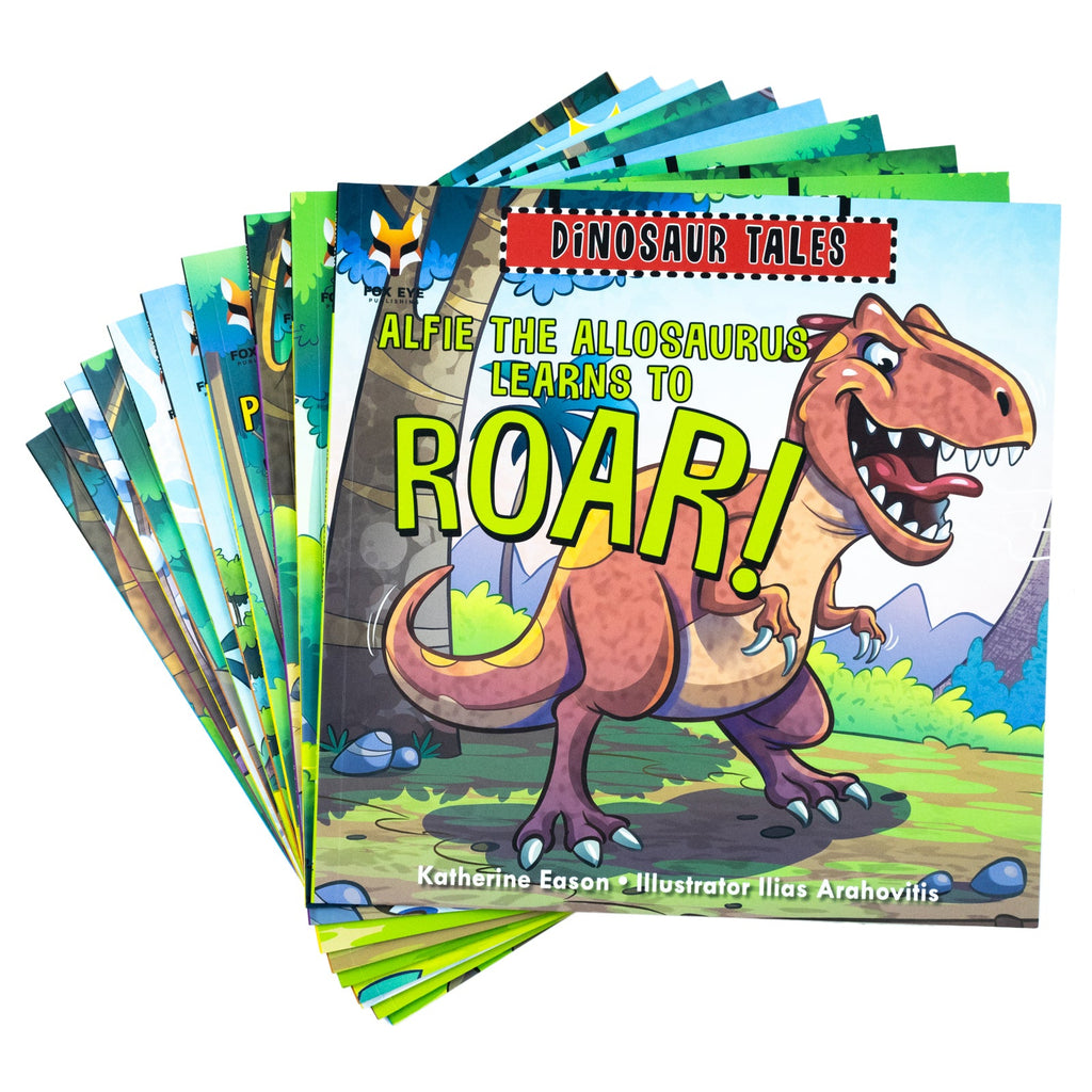 Dinosaur Tales 10 Picture Book Set – Fun, Educational, Colorful Kids’ Stories: Alfie, Olivia, Timmy & More – Learn, Roar, Adventure & Family Fun (Age 3-5)