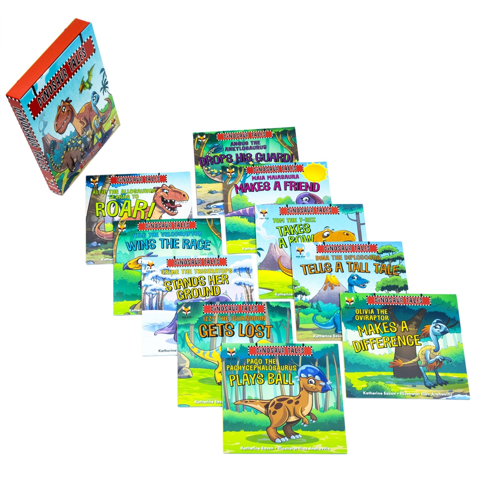 Dinosaur Tales 10 Picture Book Set – Fun, Educational, Colorful Kids’ Stories: Alfie, Olivia, Timmy & More – Learn, Roar, Adventure & Family Fun (Age 3-5)