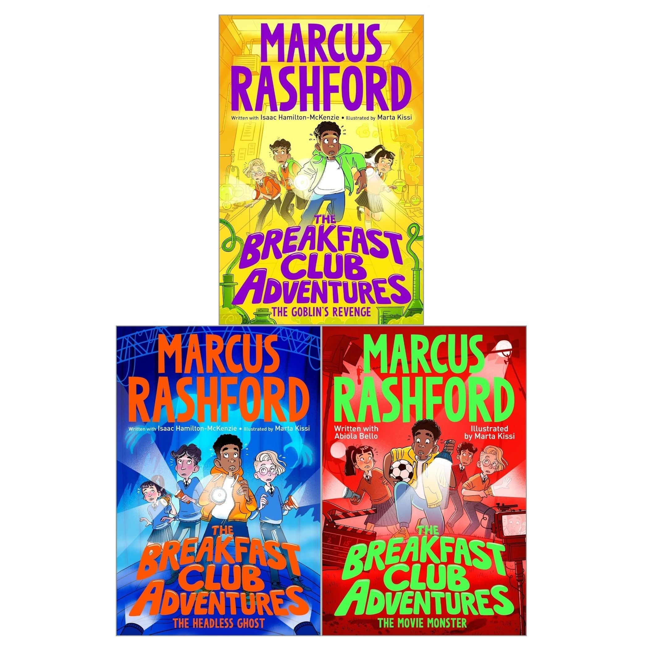 The Breakfast Club Adventures Series 3 Books Collection Set by Marcus Rashford (Books 5-7) (The Headless Ghost, The Goblin's Revenge, The Movie Monster)