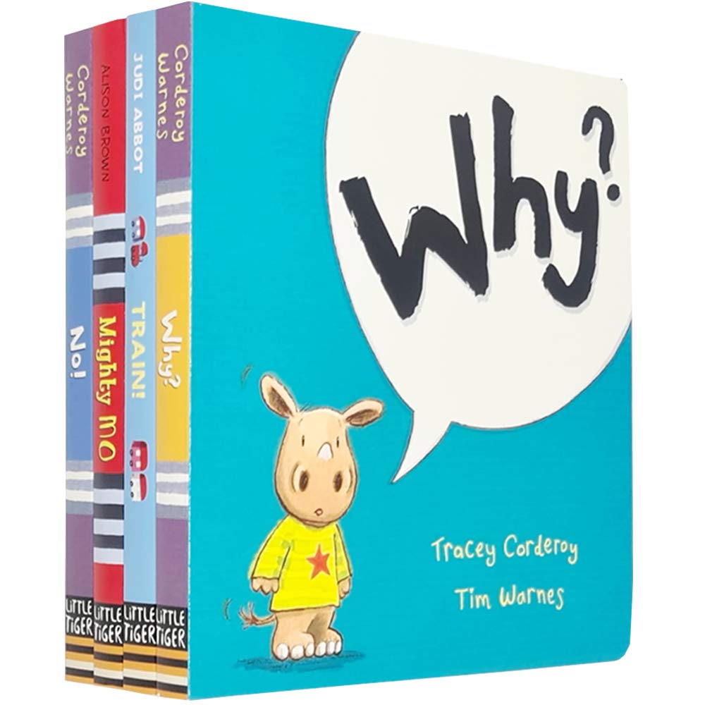 A Baby Board Books Collection on Behaviour, Manners and Superhero 4 Books Collection Set (Why, Train, Mighty Mo, No)
