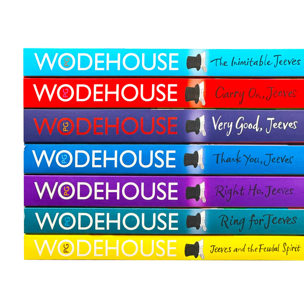 Jeeves and Wooster Series by P.G. Wodehouse – 7 Books Collection Set | The Inimitable Jeeves, Carry On Jeeves, Very Good Jeeves, Thank You Jeeves, Right Ho Jeeves, Ring for Jeeves & Jeeves and the Feudal Spirit