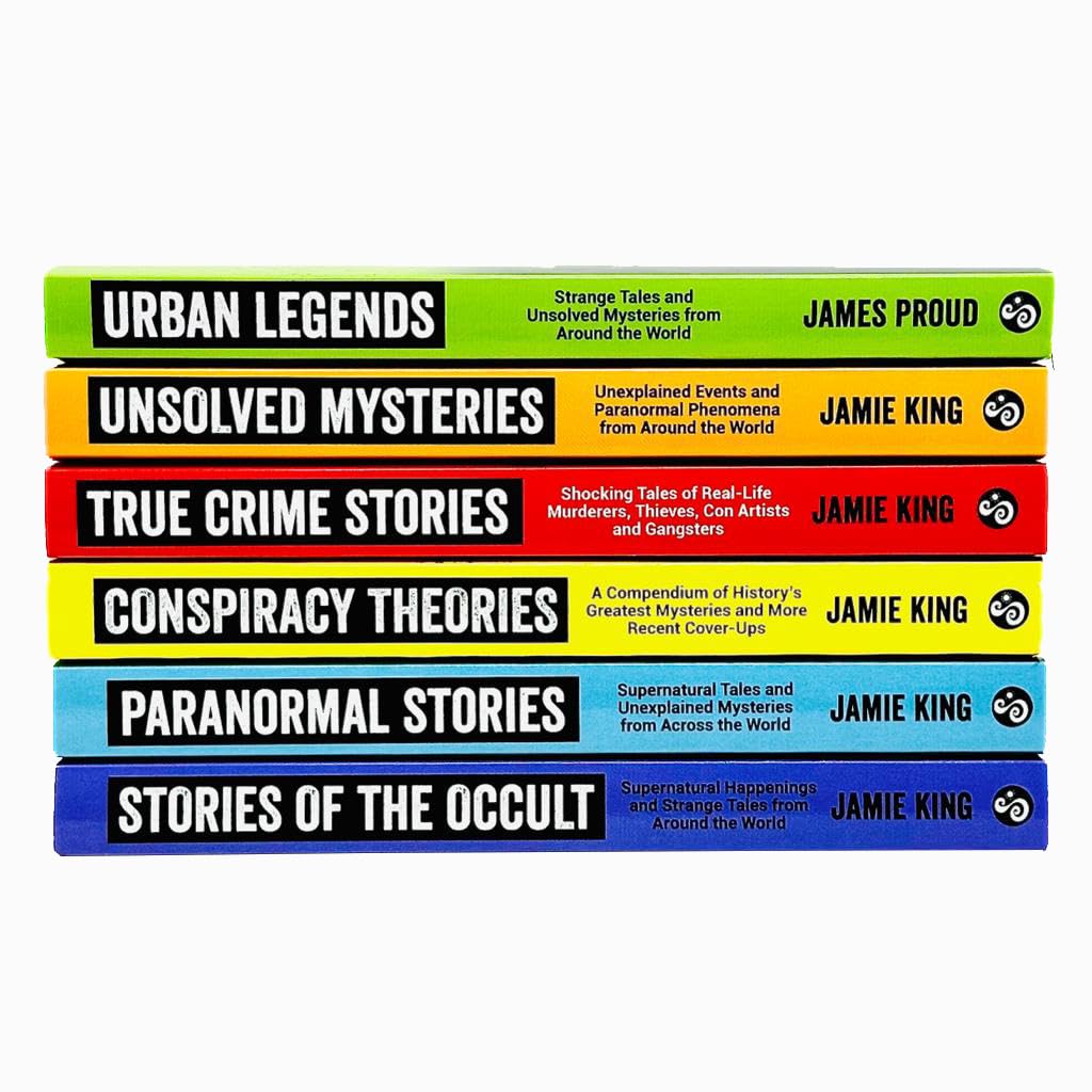 Jamie King Collection 6 Books Set (Paranormal Stories, True Crime Stories, Unsolved Mysteries, Stories of the Occult, Urban Legends, Conspiracy Theories)