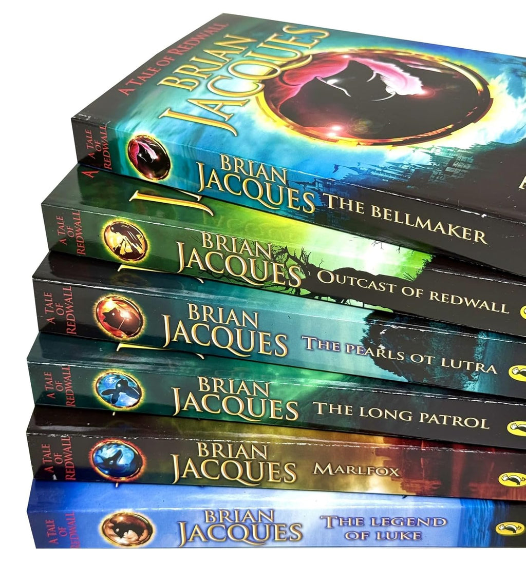 Brian Jacques Redwall Series 6 Books Collection Set (Books 7-12) (The Bellmaker, Outcast of Redwall, Pearls of Lutra, Long Patrol, Marlfox, Legend of Luke)