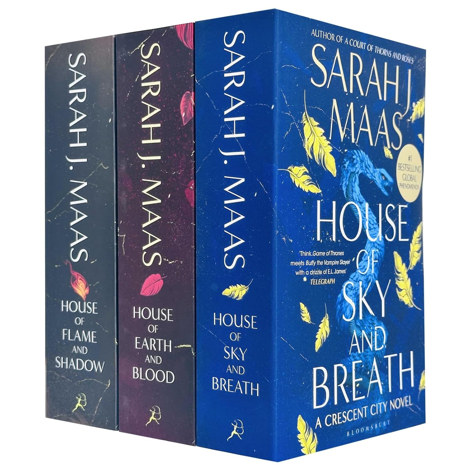 Crescent City Series 3 Books Collection Set by Sarah J Maas (House of Flame and Shadow, House of Sky and Breath, House of Earth and Blood)