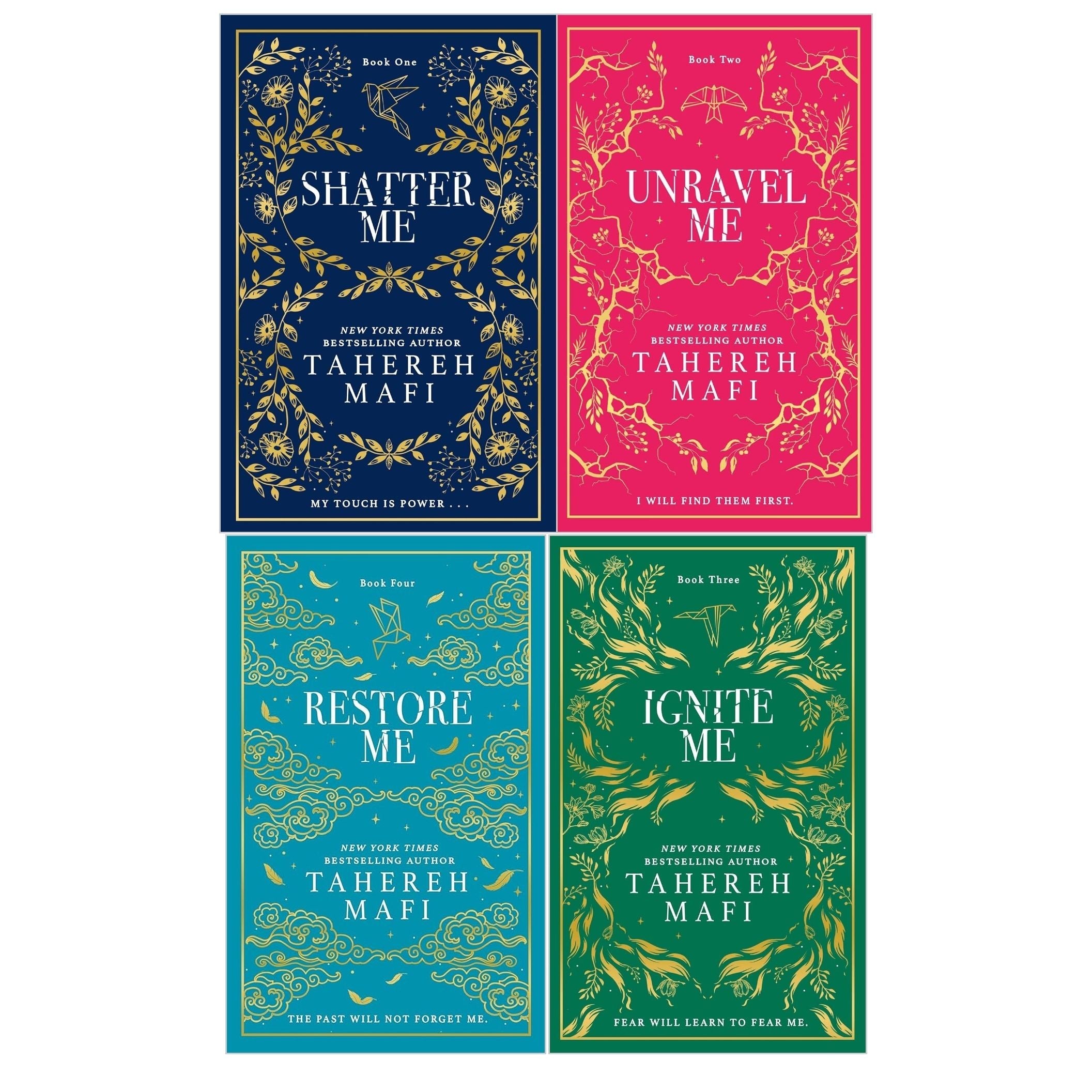 Shatter Me Collectors Edition By Tahereh Mafi 4 Books Collection Set (Shatter Me, Unravel Me, Ignite Me, Restore Me)