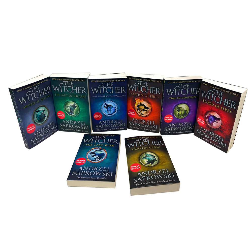 Andrzej Sapkowski Witcher Series Collection 8 Books Box Set Season of Storms Inc The Last Wish -Netflix