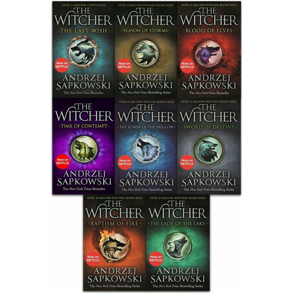 Andrzej Sapkowski Witcher Series Collection 8 Books Box Set Season of Storms Inc The Last Wish -Netflix