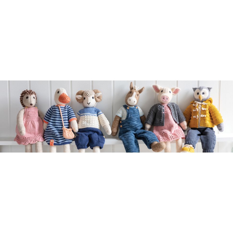 Knitted Animal Friends: Over 40 knitting patterns for adorable animal dolls, their clothes and accessories (Paperback Book)