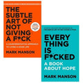 The Subtle Art Of Not Giving A F*ck and Everything Is F*cked A Book About Hope 2 Books Collection Set by Mark Manson
