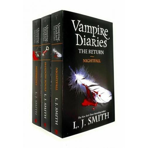 Vampire Diaries The Return 3 Books Set By L J Smith - Book 5 To 7 - Nightfall Shadow Souls Midnight