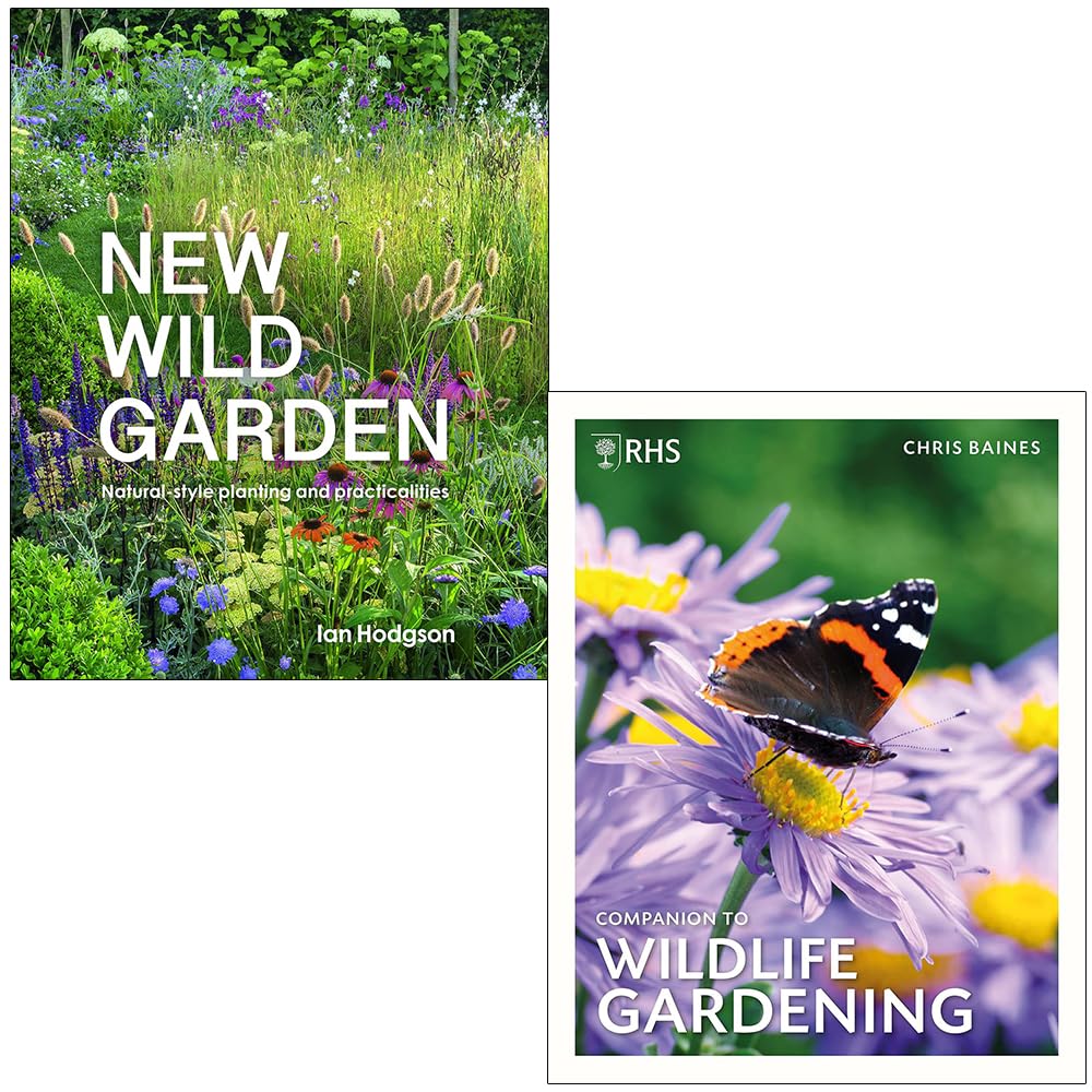 New Wild Garden By Ian Hodgson & RHS Companion To Wildlife Gardening By Chris Baines 2 Books Set