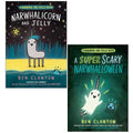 Narwhal and Jelly Series 2 Books Collection Set by Ben Clanton(Narwhalicorn And Jelly & A Super Scary Narwhalloween)