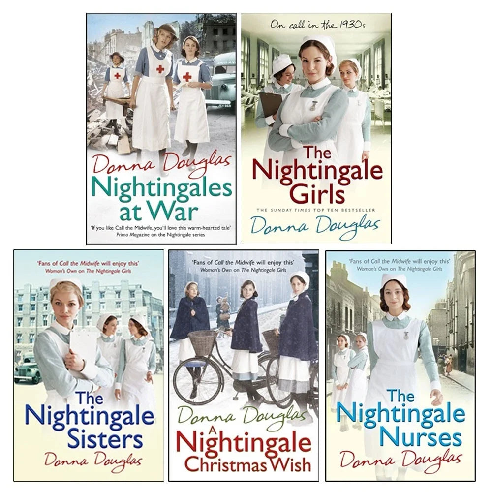 Donna Douglas Collection Nightingales Series 5 Books Set(The Nightingale Sisters ,The Nightingale Nurses ,The Nightingale Girls, A Nightingale Christmas Wish & Nightingales at War)