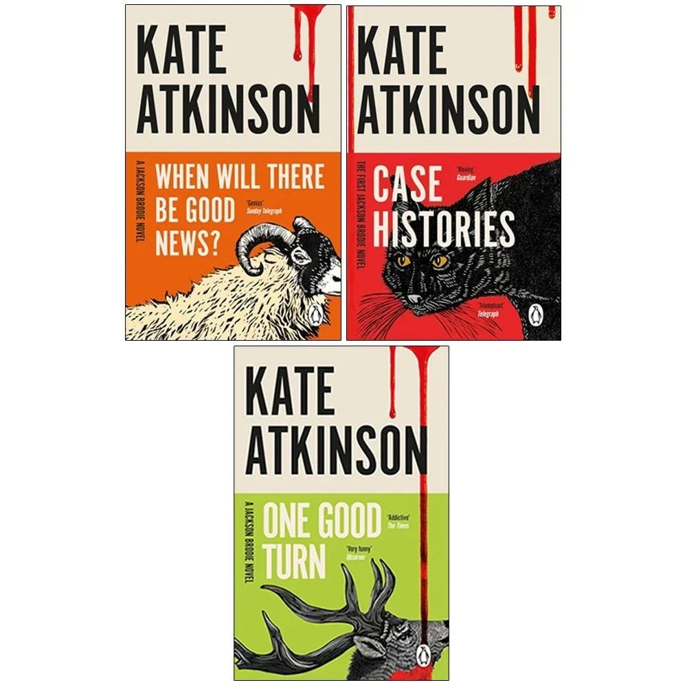 Jackson Brodie Series 3 Books Collection Set by Kate Atkinson(Case Histories,One Good Turn & When Will There Be Good News?)