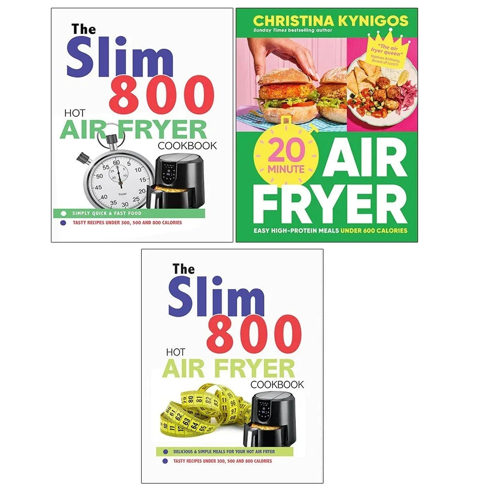20-minute Air Fryer,Slim 800 Hot Air FryerRecipe , Slim 800 Hot Air FryerRecipe Cookbook 3 Books  CollectionSet