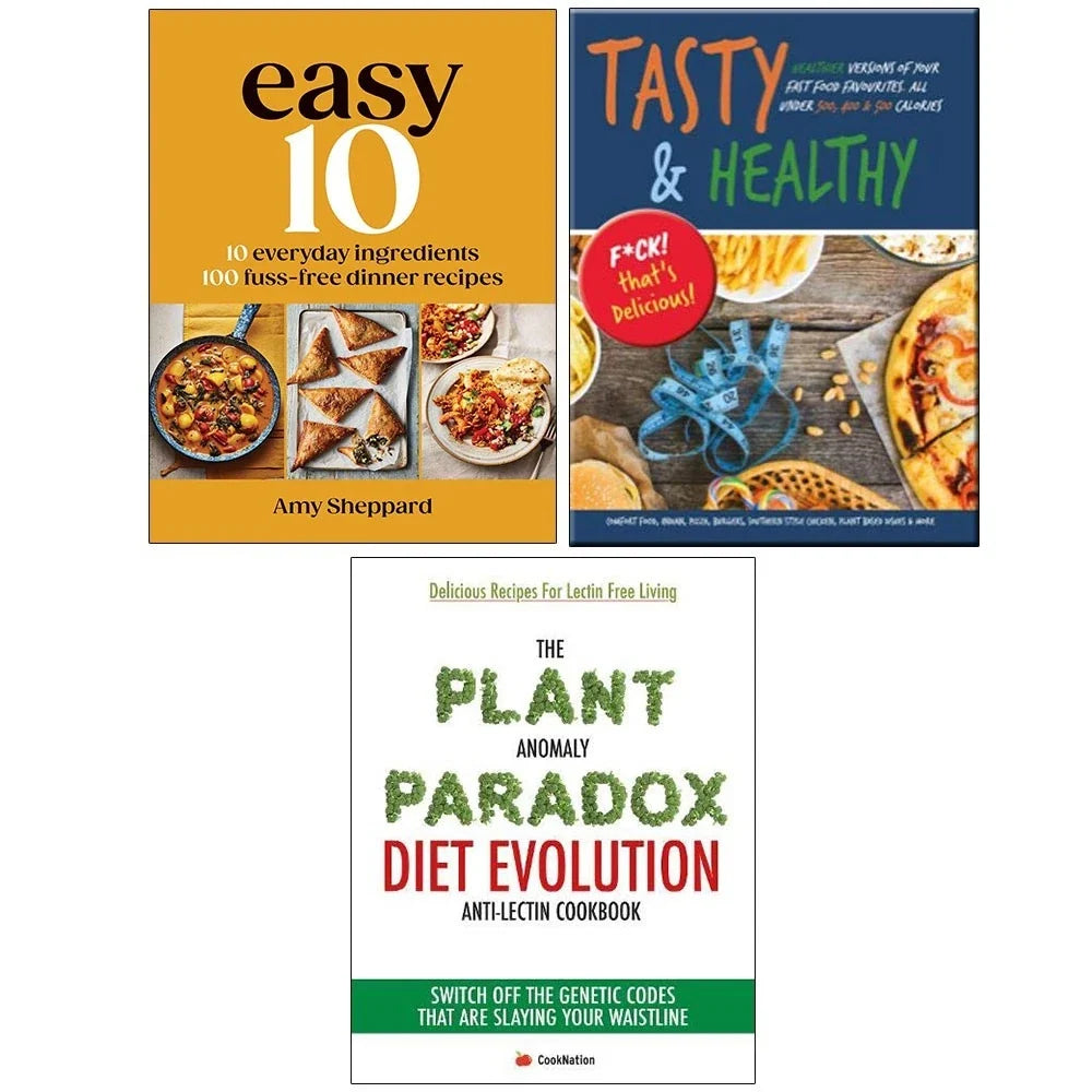 Easy 10, Tasty and Healthy, Plant Anomaly Paradox Diet Evolution 3 Books Collection Set