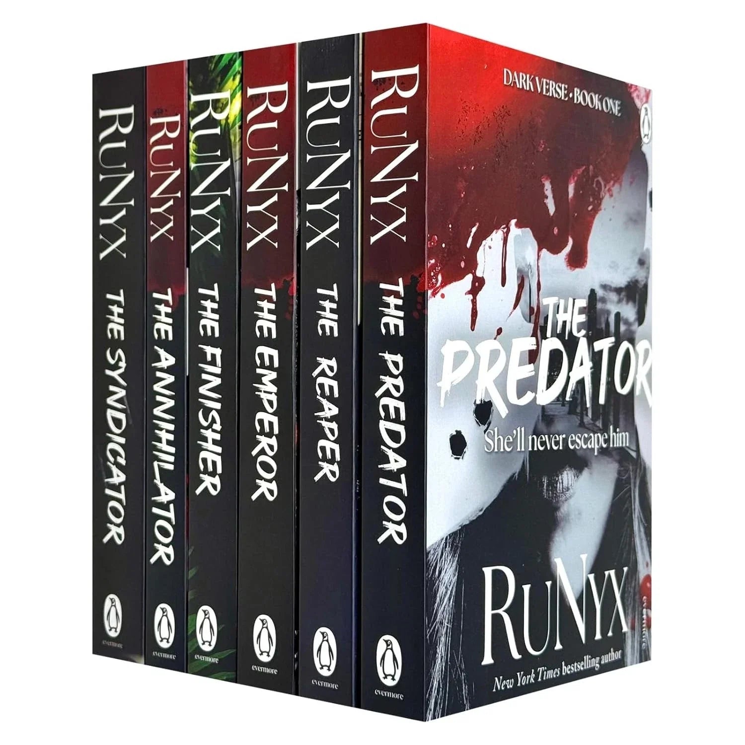 Dark Verse Series 6 Books Collection Set by RuNyx (The Predator ,The Reaper ,The Emperor, The Finisher ,The Annihilator & The Syndicator)