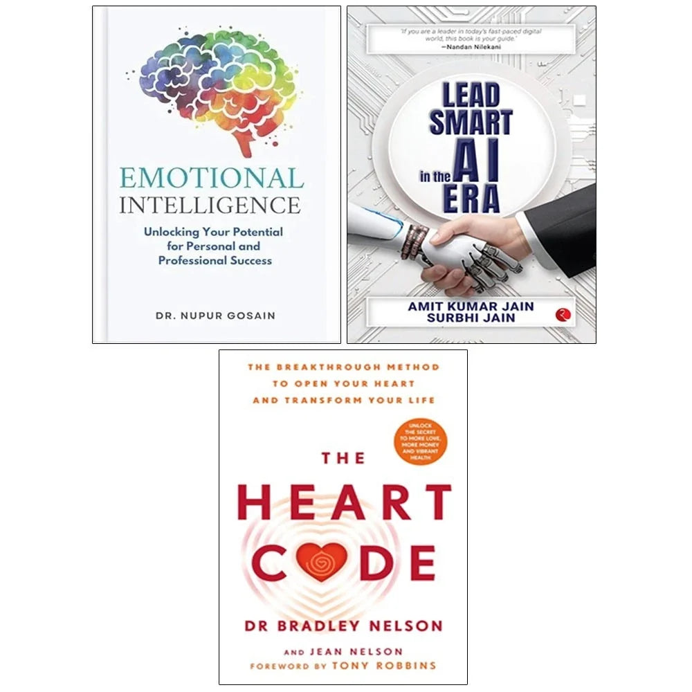 Heart Code,Emotional Intelligence,Lead Smart in AI Era 3 Books Collection Set
