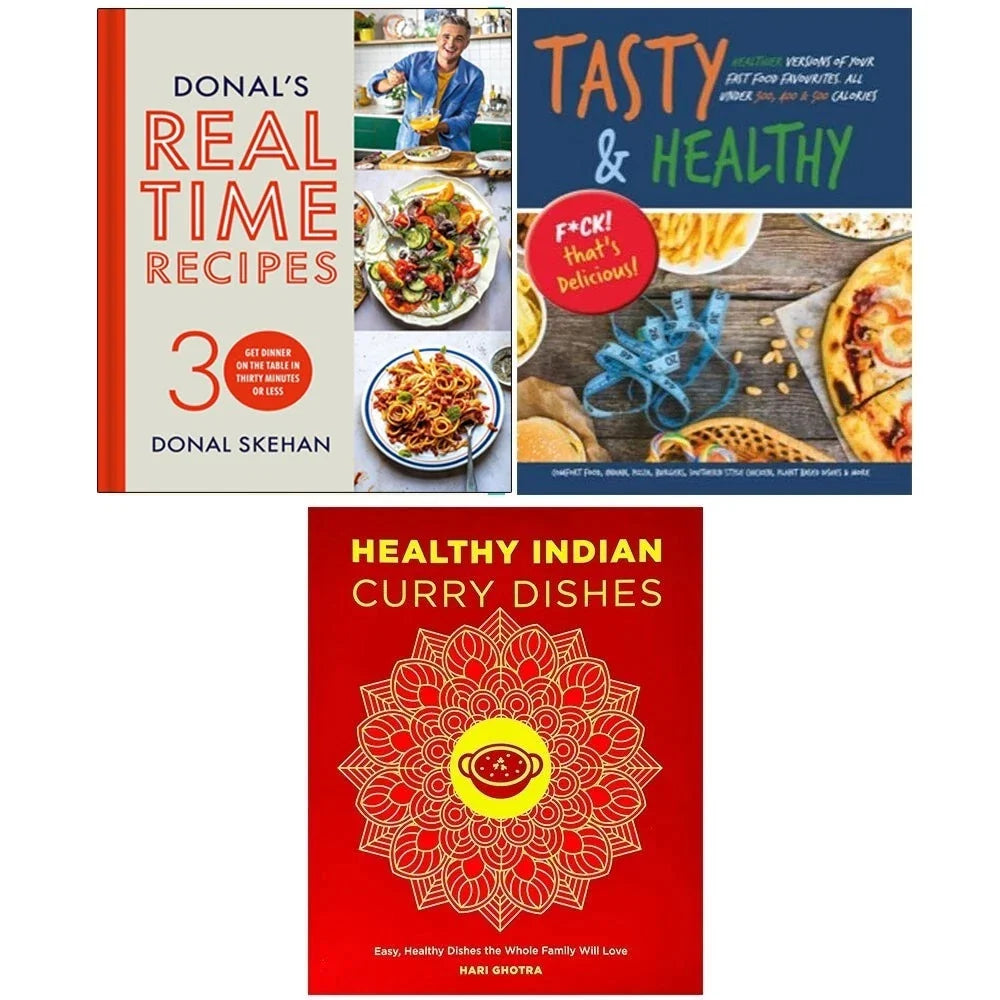 Donal's Real Time HB,Healthy Indian Curry Dishes, Tasty and Healthy 3 Books Collection Set