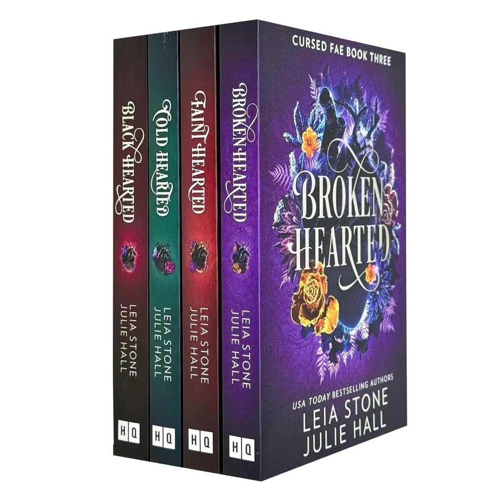 Cursed Fae Series 4 Books Collection Set By Leia Stone & Julie Hall (Cold Hearted ,Faint Hearted ,Broken Hearted & Black Hearted)