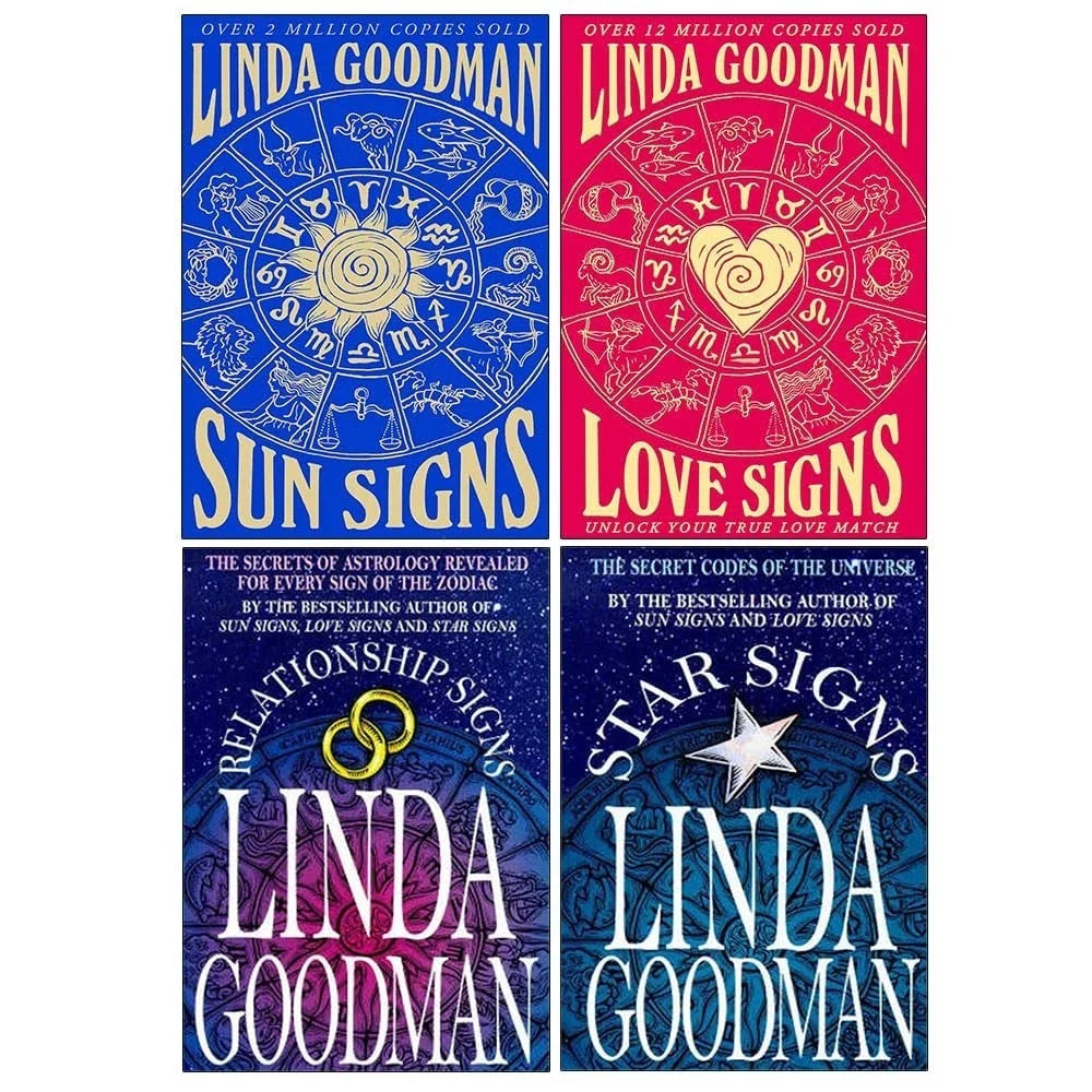Linda Goodman Collection 4 Books Set(Sun Signs,Love Signs, Relationship Signs  & Star Signs)
