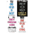 Karen M McManus Collection 4 Books Set(One of Us is Lying,One of Us is Next, One of Us is Back  & Such Charming Liars (hb))